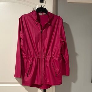 Chico's Pink Hooded Utility Jacket